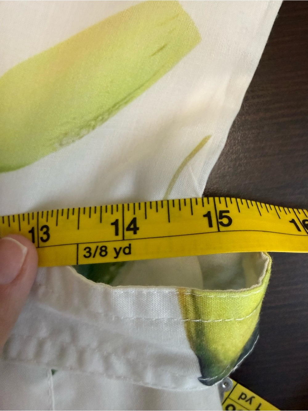 Beulah Style Alyssa Zest White Puff Sleeve Mini Dress Green & Yellow Leaf Cotton - Picture 15 of 15